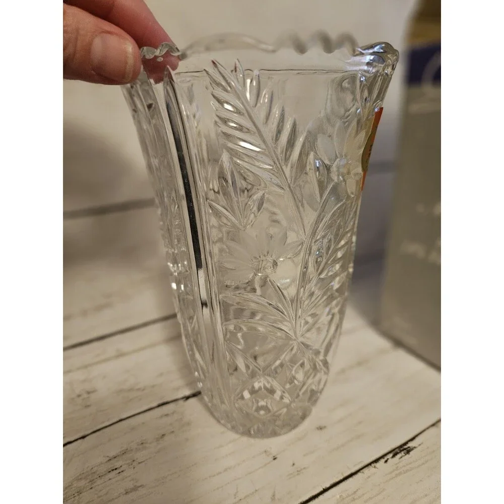 Vase Stylesetter 24% Full Lead Crystal Style 302808 Margaret  7” Tall New in Box